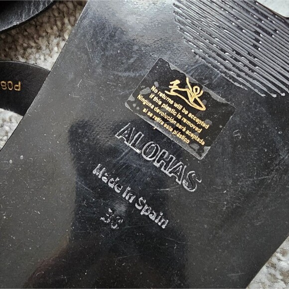 Alohas Siren Onix Stone Beige Leather Sandals - Picture 6 of 6